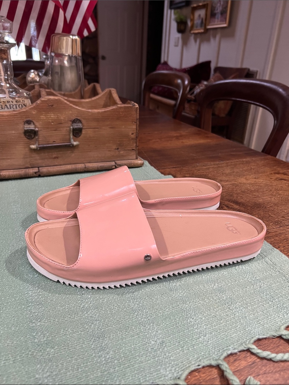 UGG Jane Patent Slip On Sandals